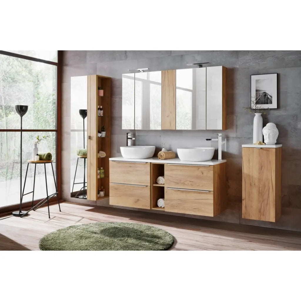 Mobile contenitore NALYA 75 cm – Rovere chiaro – Modulo sospeso compatto e pratico