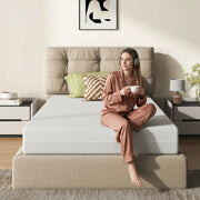 Materasso in schiuma fredda ergonomico con nucleo D25, rivestimento sfoderabile e lavabile, bianco
