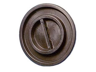 COPERCHI PER BIDONI CON MANIGLIA CENTRALE NERI  lt.100/120    ICS