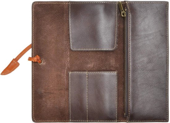 Etui in pelle artigianale a forma di zaino per penne in stile vintage
