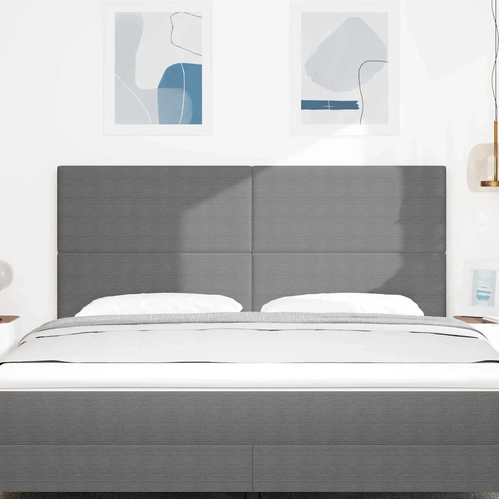 Testiera LED con testiera Grigio chiaro 180 cm Tessuto in Cords 3338334