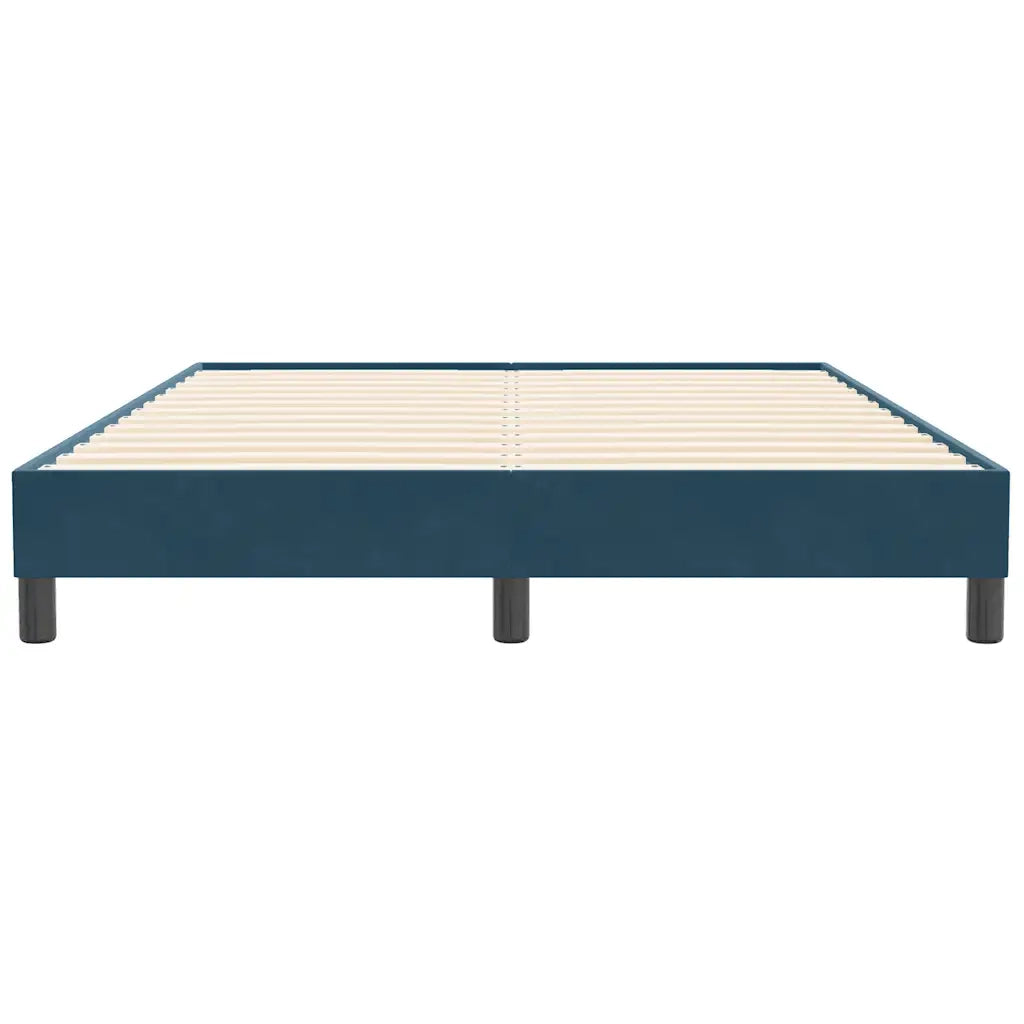 Giroletto senza Materasso Blu Scuro 160x210 cm in Velluto 4101365