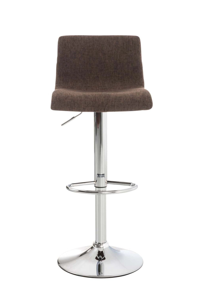 Set 2 sgabelli HOVER in tessuto marrone,cromo