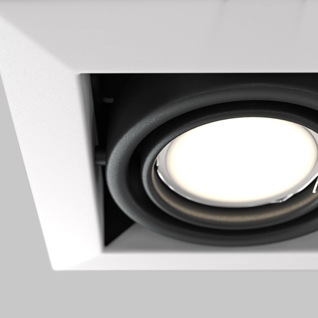 Faretto incasso soffitto quadrato bianco GU10 Maytoni DL008