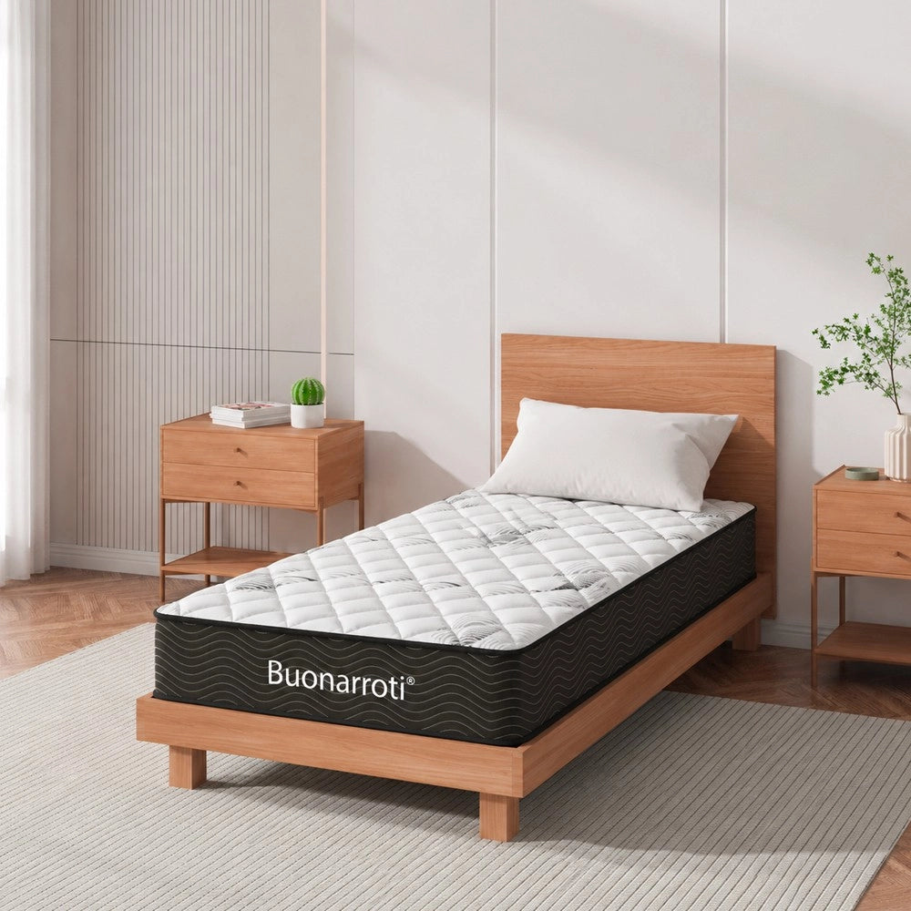Materasso singolo Tarico 80x190x22.3 H cm. con molle insacchettate e strato in memory foam