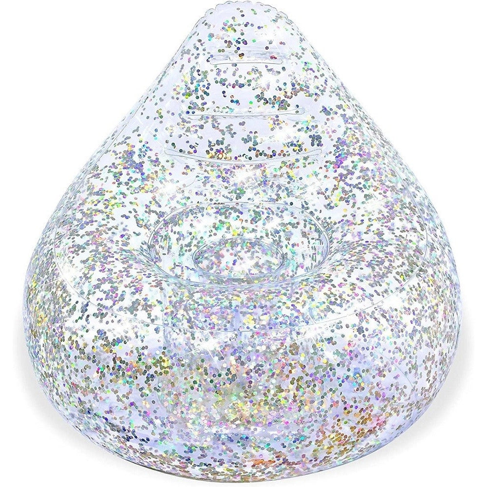 Trade Shop - Poltrona Poltroncina Gonfiabile Glitter Dream 72x72x64cm 2 Camera Ad Aria 75105 -