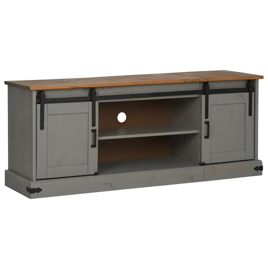vidaXL Mobile Porta TV HALDEN 2 Ante Scorrevoli Grigio 150x40x60 cm
