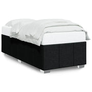 Letto singolo | Letto per adulti | Giroletto senza Materasso Nero 100x200 cm in Tessuto