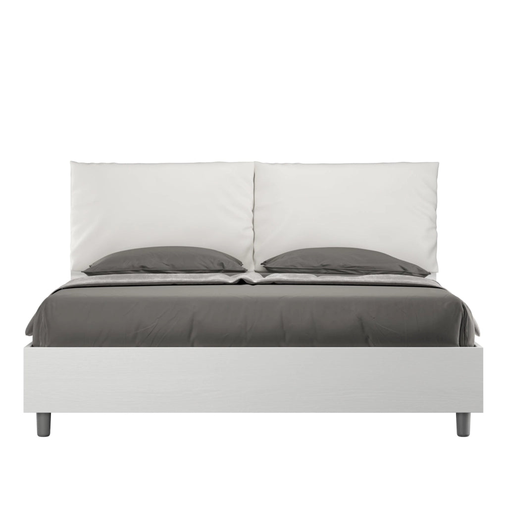 Letto Matrimoniale 160x190 cm con Rete Antea Egos Bianco