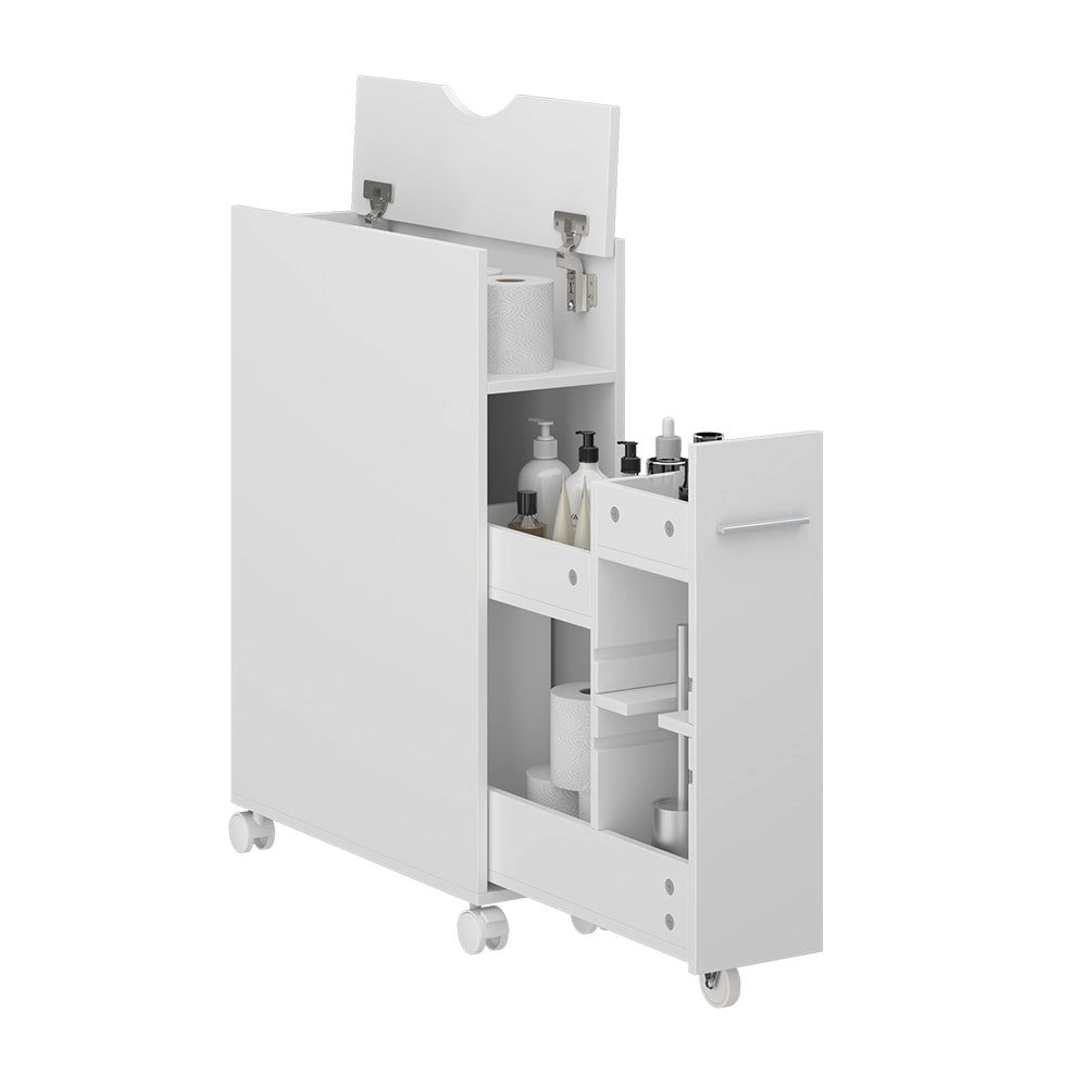 Vicco Armadietto per toilette Bianco 18 x 71.3 cm Con scomparto estraibile