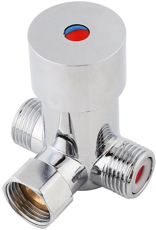 Valvola di temperatura G1/2 - Doccia - Valvola misto - Acqua calda e fredda - Facile da installare - Materiale di rame duraturo