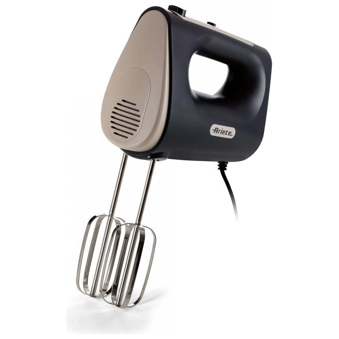 Ariete 1545 Sbattitore Breakfast, 450W, 5 velocità, Funzione turbo, 2 fruste, Dark & Sahara Grey
