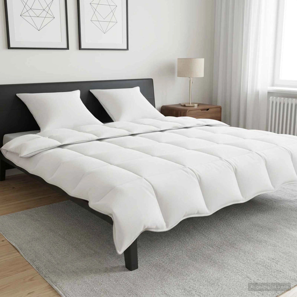 Set di Piumoni Bianco 260 x 220 cm Poliestere, Bamboo 3432764