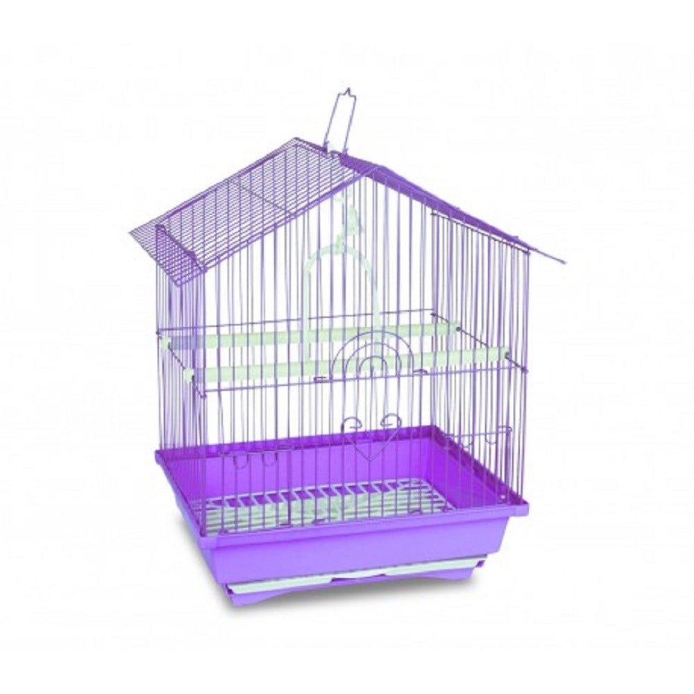 Trade Shop - Gabbia Per Uccelli Di Piccole Dimensioni Bird 43.5 X 28.5 X 22 Cm Mangiatoie -