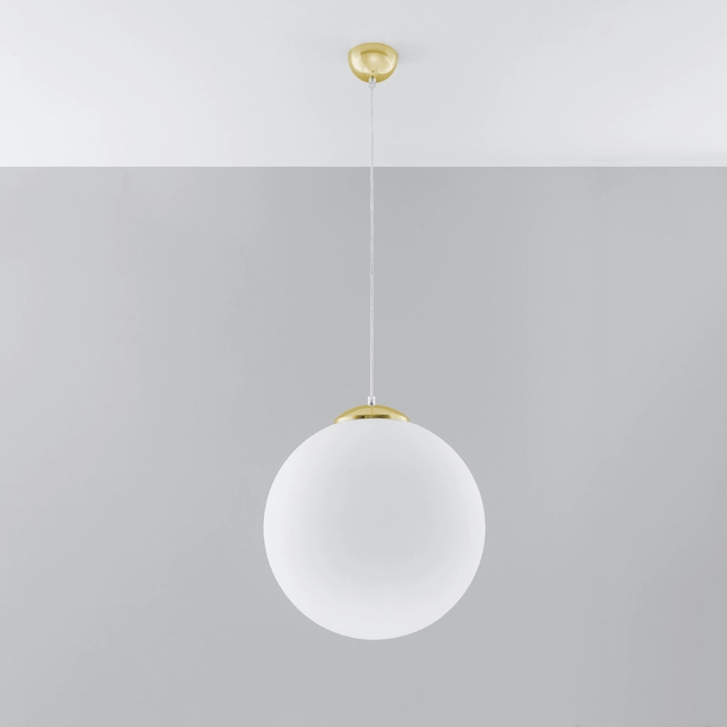 Lampada a sospensione Franco 40 cm oro/vetro Pure Lume
