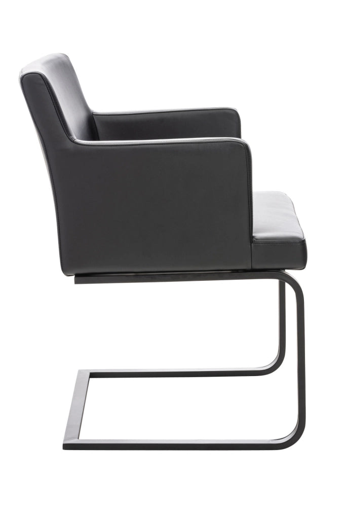 Sedia Pranzo Moderna Aberford In Similpelle nero,nero