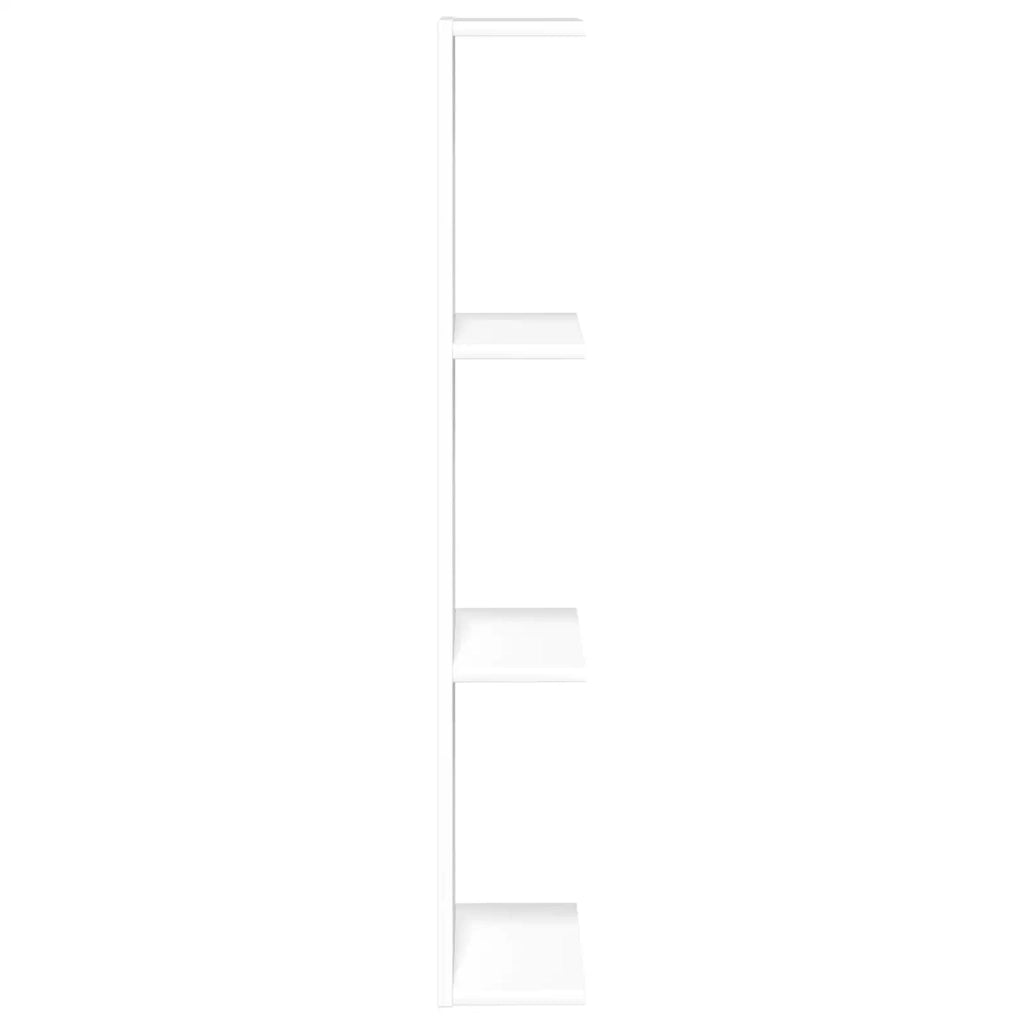 Scaffale da parete 2 pz Bianco 25 x 15 x 100 cm 8012381