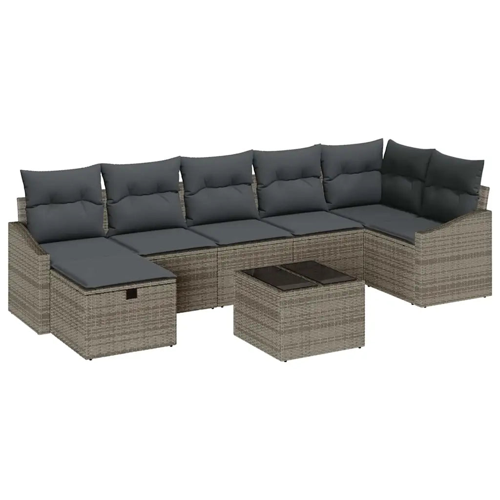 Set di divani con cuscino 8 pcs polyrattan