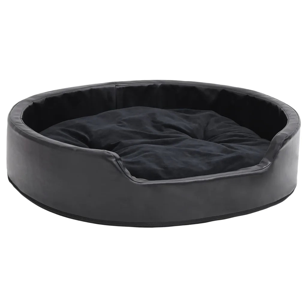 Lettino per Cani Nero 79x70x19 cm in Peluche e Similpelle 171262
