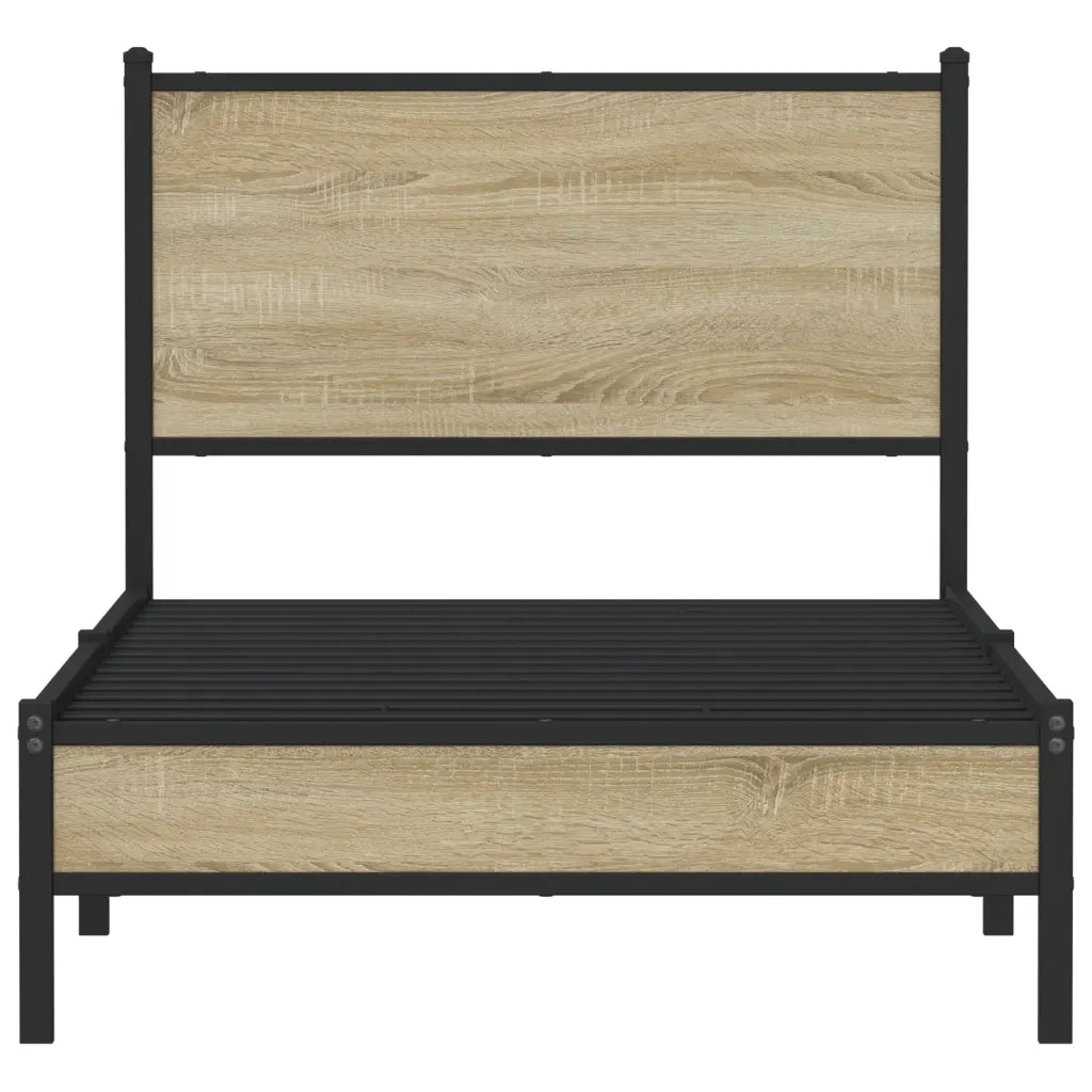 Giroletto senza Materaso in Metallo Rovere Sonoma 75x190 cm