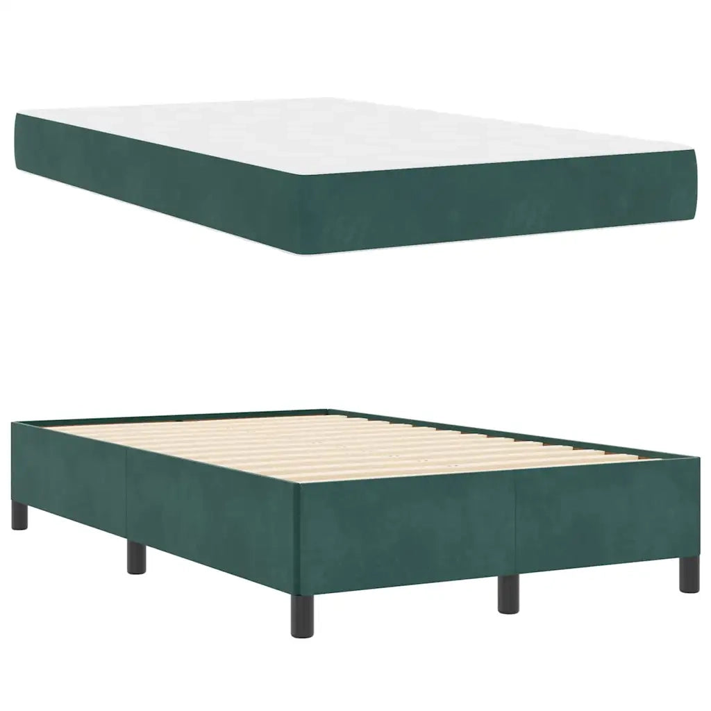 Struttura del letto-Giroletto Verde Scuro 120 x 190 cm Tessuto 294008