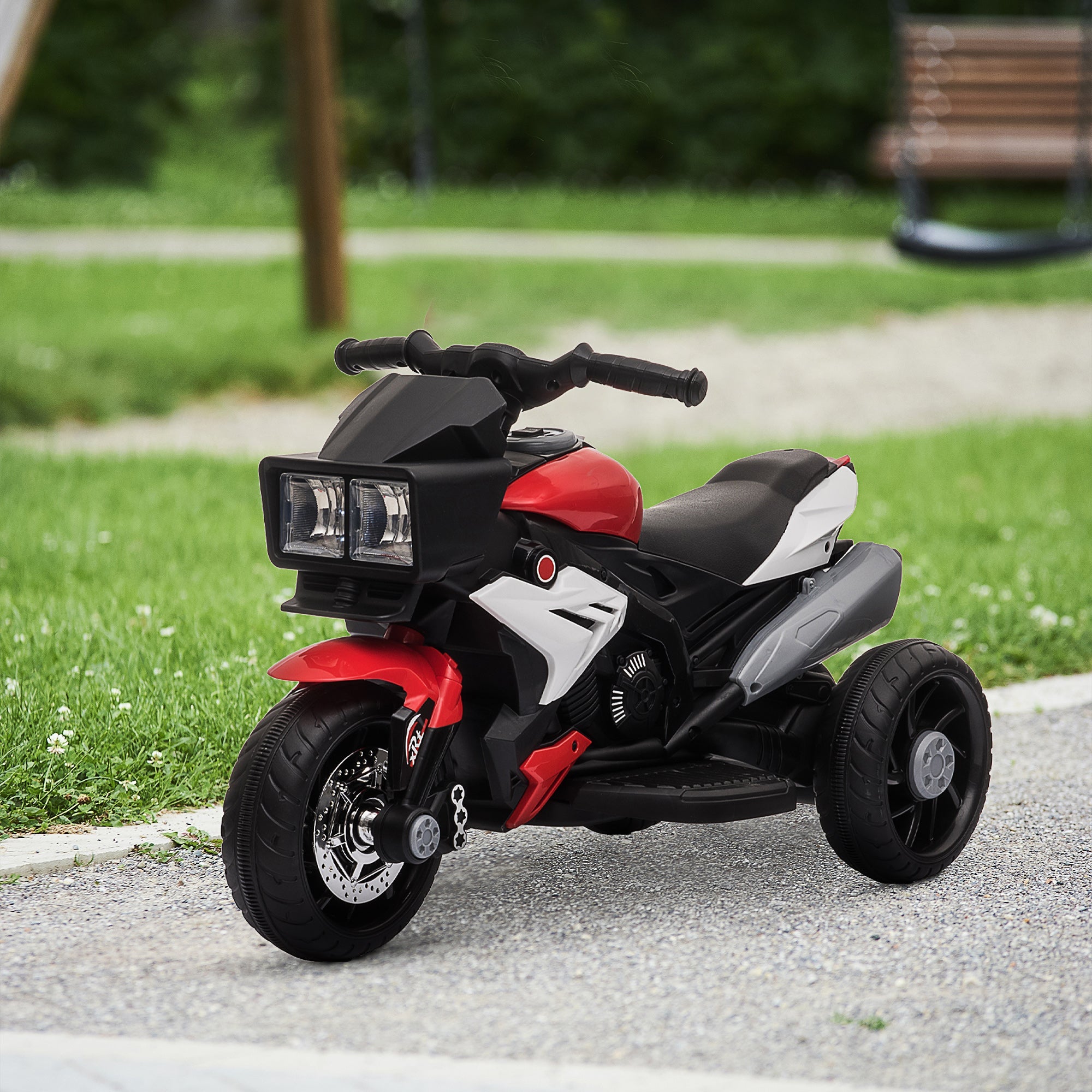 Moto Elettrica per Bambini 6V con 3 Ruote Rosso