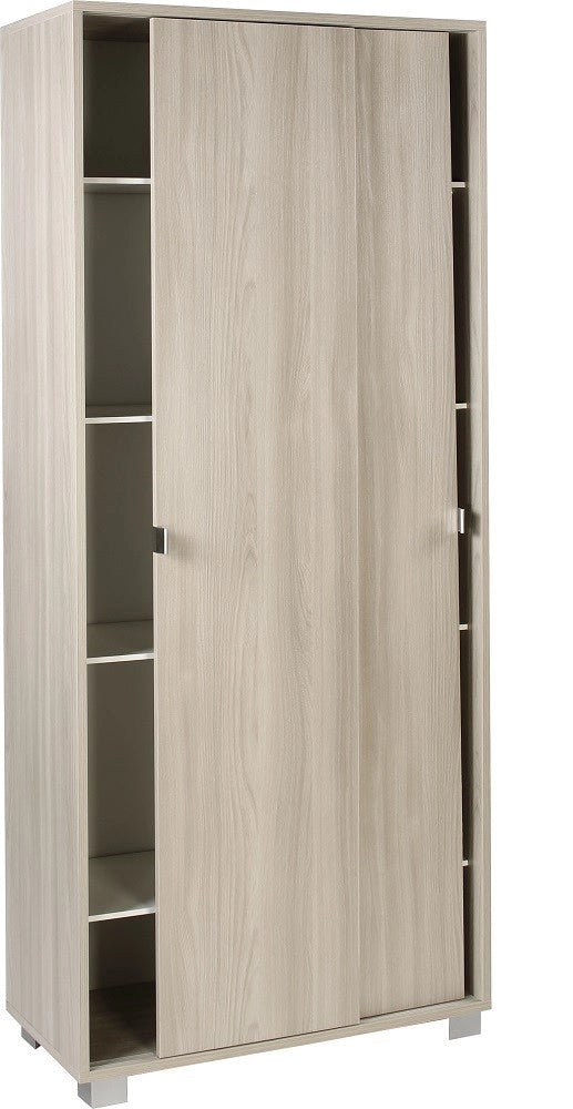 KIT ARMADIO 2 ANTE SCORREVOLI H190 L82 P41 Cm FINITURA OLMO CHIARO SARMOG798k