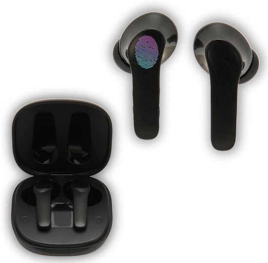 Orecchini wireless con traduttore, 74 lingue, 70 accenti - Traduzione simultanea in tempo reale, per viaggi, uso professionale e chiamate musicali (nero)