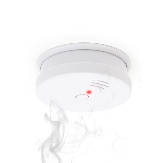 Rilevatore di fumo fotoelettrico con batteria 9V, 120 pz, Allarme Incendio 85dB, senza filo, DIN EN 14604