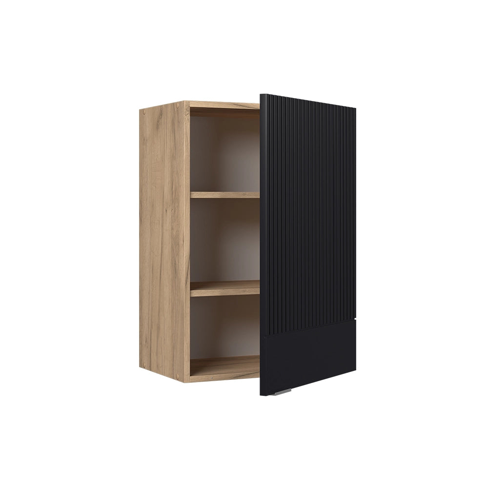 Vicco Pensile da cucina Nero a righe 50 cm