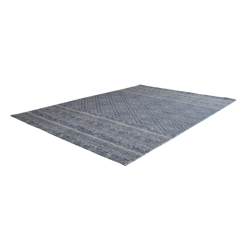 Tappeto Sunny 100 in poliestere azzurro stile vintage
