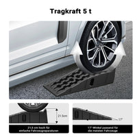 Set 2 Cunei per Camper Auto, 90,5x30x21,5cm, max 5 t, materiale antiscivolo in PP, per livellamento veicolo