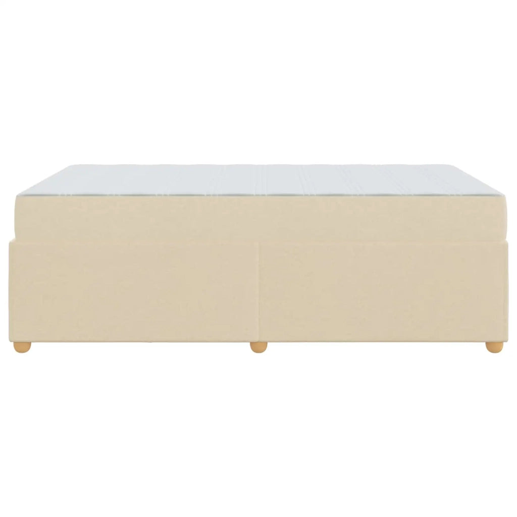 Struttura del letto con materasso Crema 120 x 190 cm Tessuto 3399347