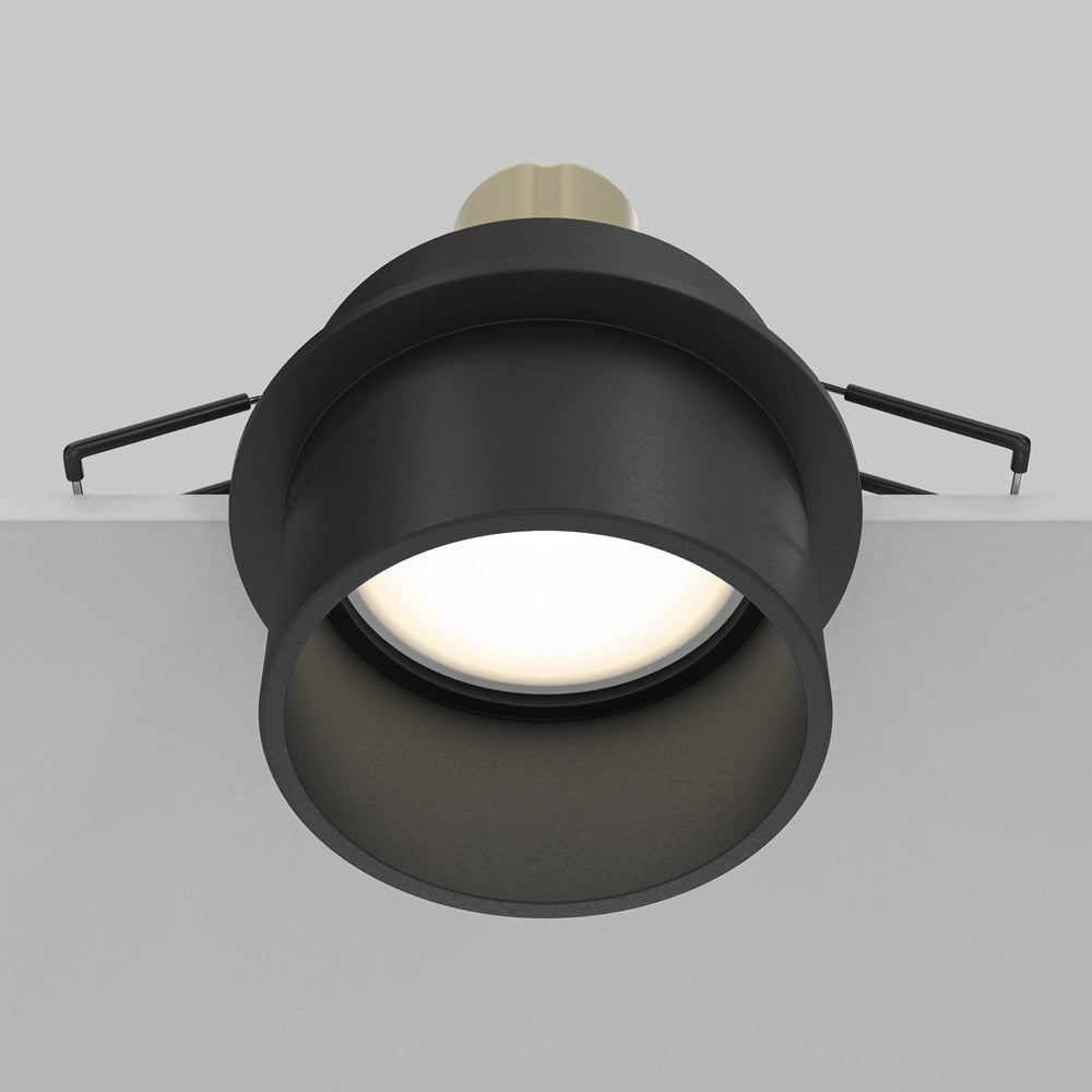 Maytoni Reif faretto da incasso tondo nero GU10 50W