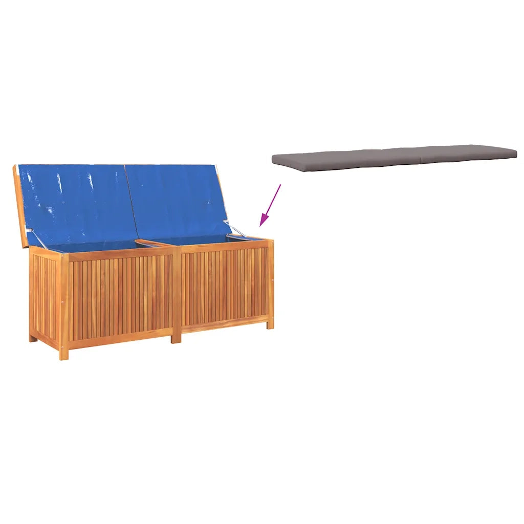 vidaXL Scatola Cuscini da Esterno 150x50x60,5 cm Legno Massello Acacia