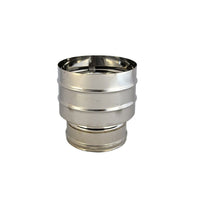 Fumaiolo a cappello doppia parete KASART antivento acciaio inox spessore 5/10 +misure Ø CM 8/13