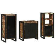Set di mobili per il bagno 3 pcs Legno Recuperato Massello