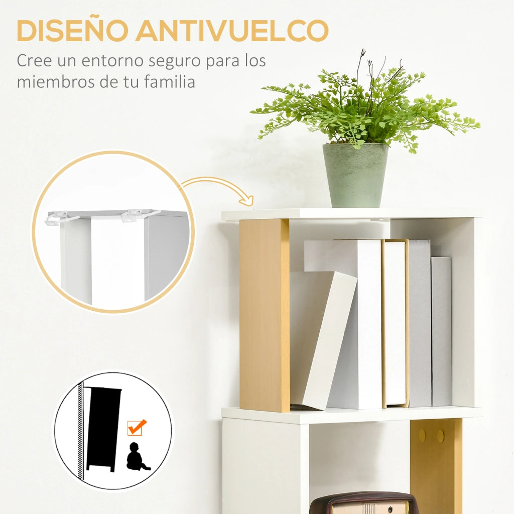 Libreria Scaffale S per Libri ¨C Minimal ¨C Bianco 33x28x161 cm