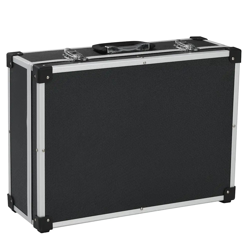 Valigetta per Attrezzi 46x33x16 cm Nera in Alluminio 91847