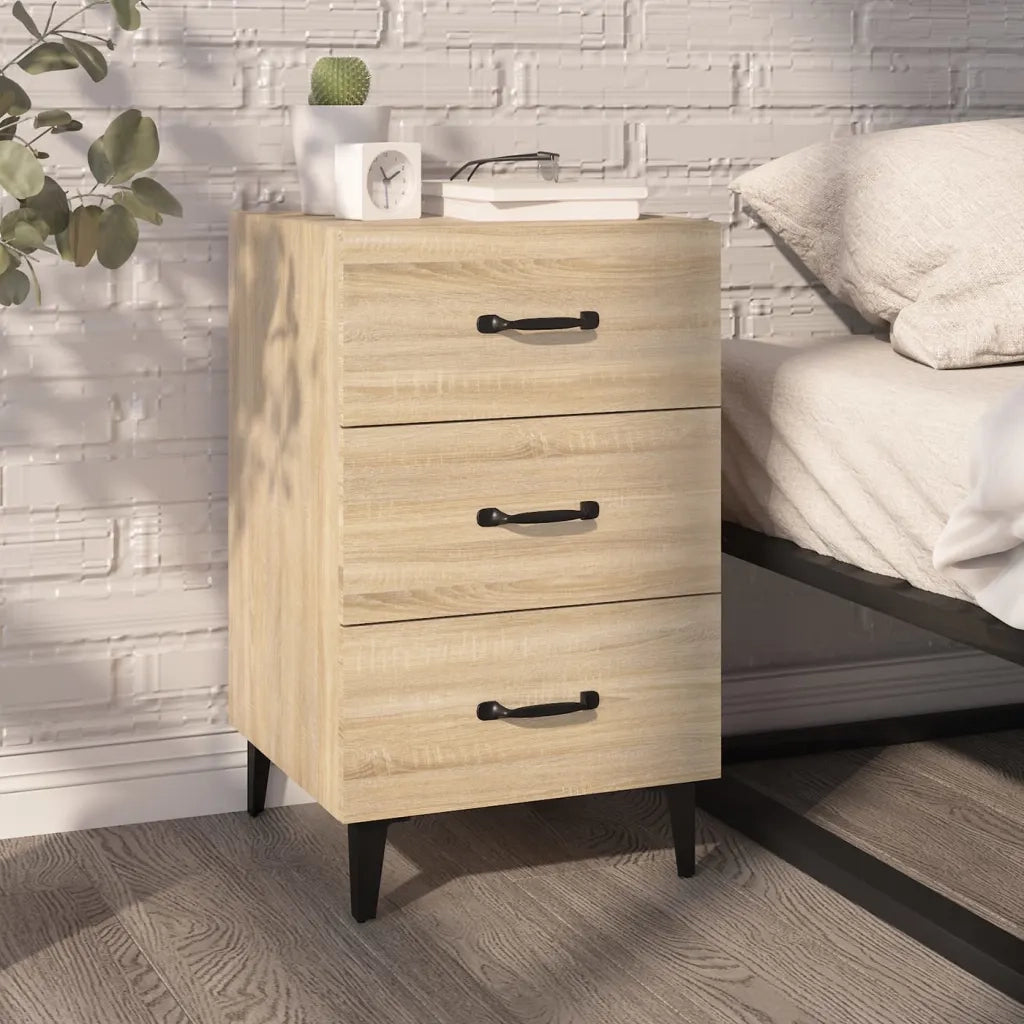 Comodino | Armadio da Notte | Mobiletto da notte Rovere Sonoma 40x40x66 cm in Legno Multistrato