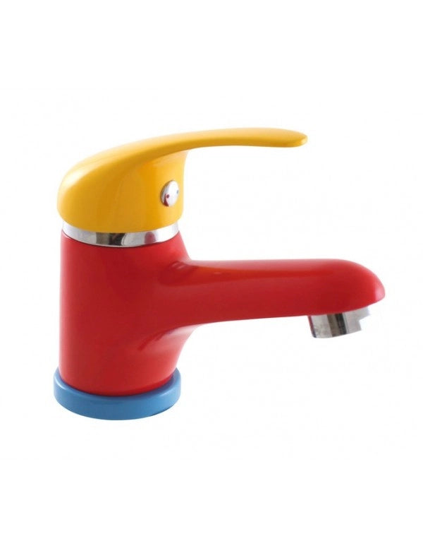 Miscelatore lavabo per bambini tricolore senza sifone