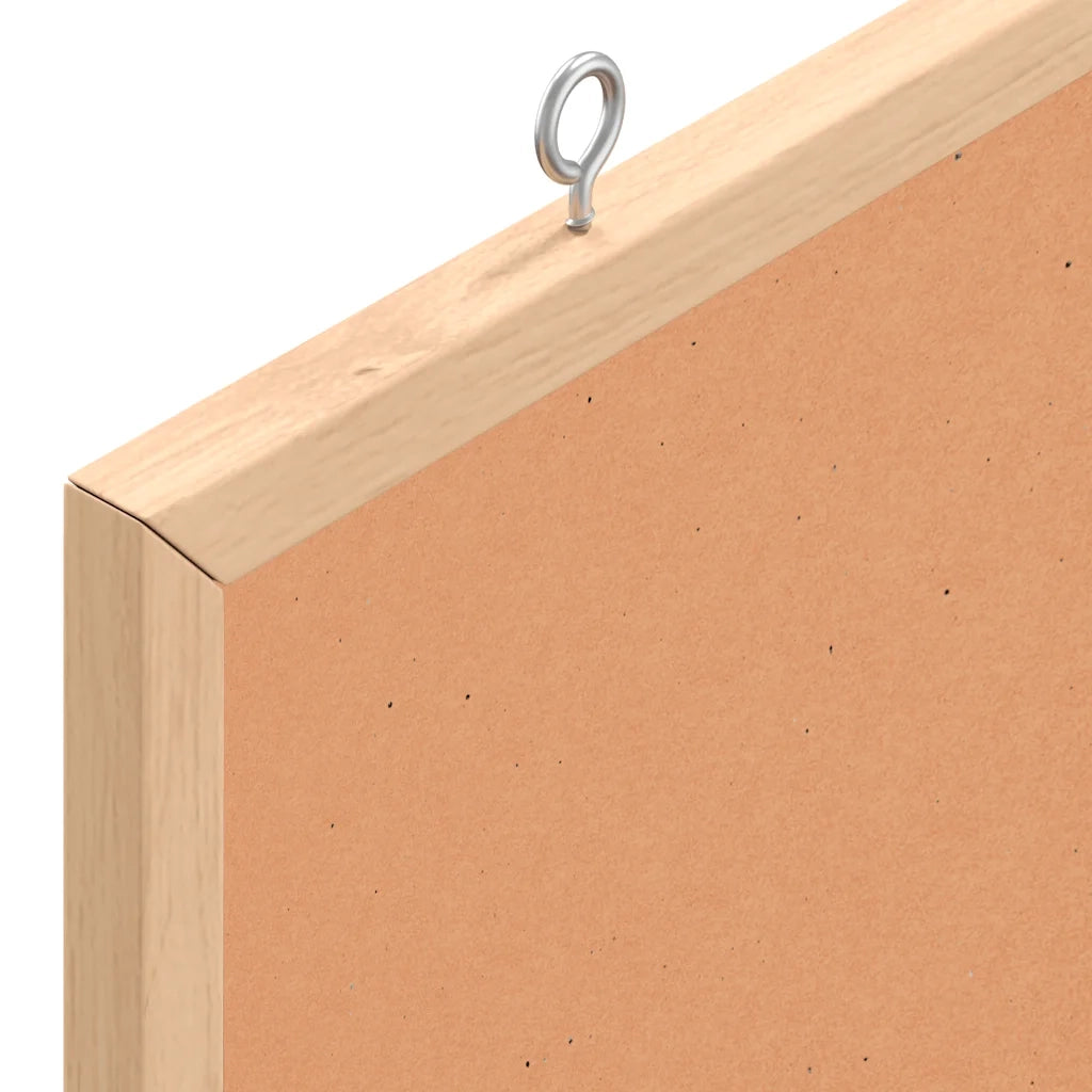 Bacheca in sughero con cornice in legno di pino massiccio 60x55 cm 4017419