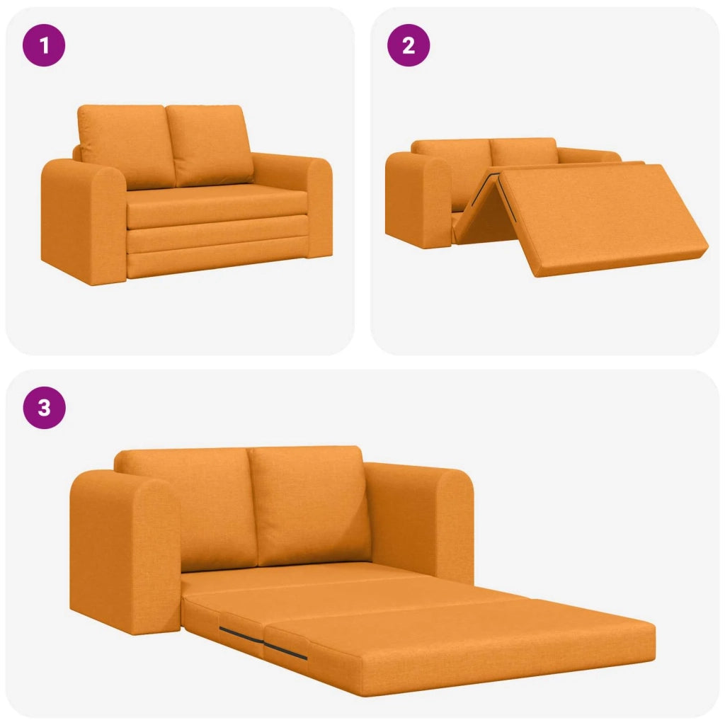 Divano letto 60cm Giallo Scuro Tessuto 4106681