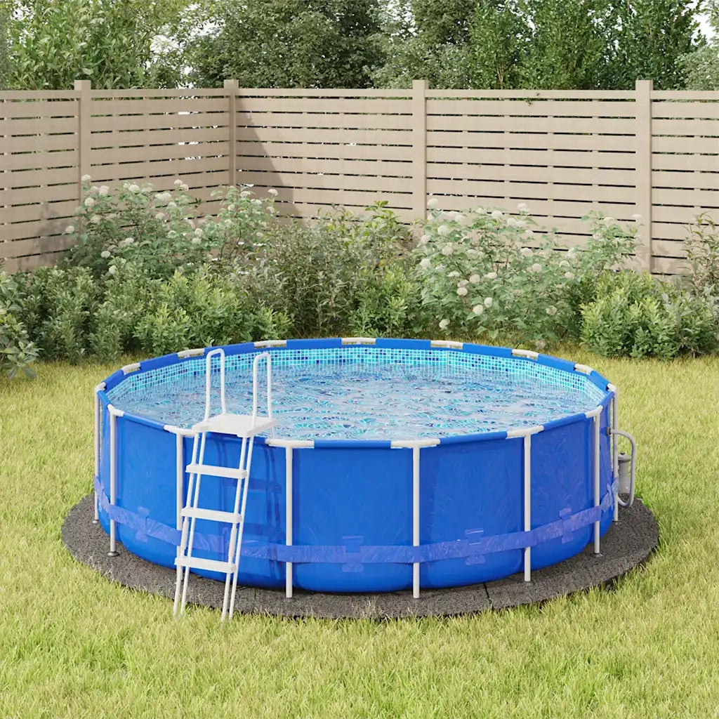 Telo Sotto Piscina Grigio Chiaro Ã˜366 cm Geotessile Poliestere
