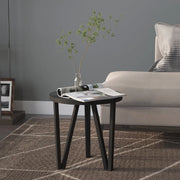 Tavolino Nero Ã˜35 cm in MDF cod mxl 66627
