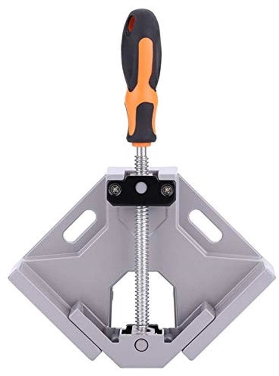 Fissatore a 90 Gradi - Materiale in Lega di Alluminio - Manico Antiscivolo - Lavorazione del Legno - Fissaggio - Apertura Massima 70 mm - Fermo