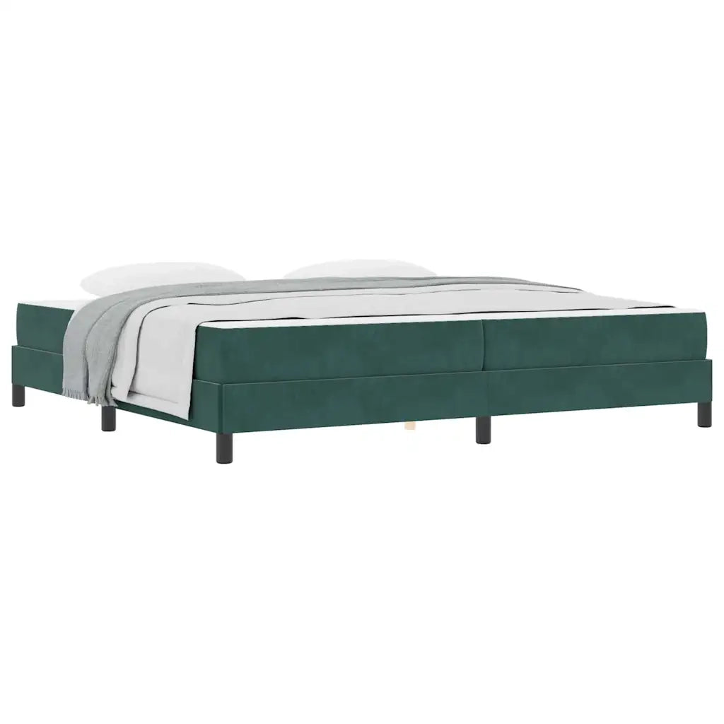 vidaXL Letto box spring con materasso Verde Scuro 200 x 210 cm Velluto