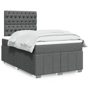 Giroletto a Molle con Materasso Grigio Scuro 120x200 cm Tessuto 3293943