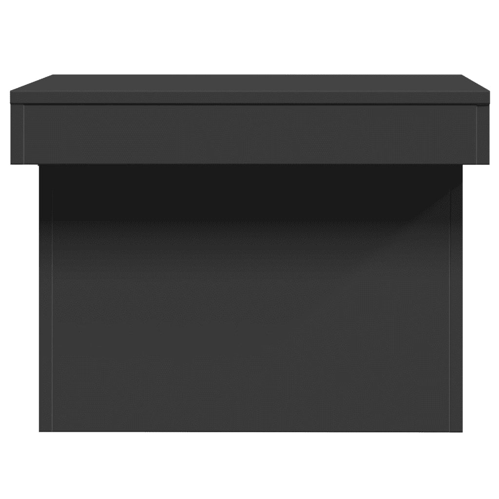 Tavolino da Salotto Nero 80x55x40 cm in Legno Multistrato 840864