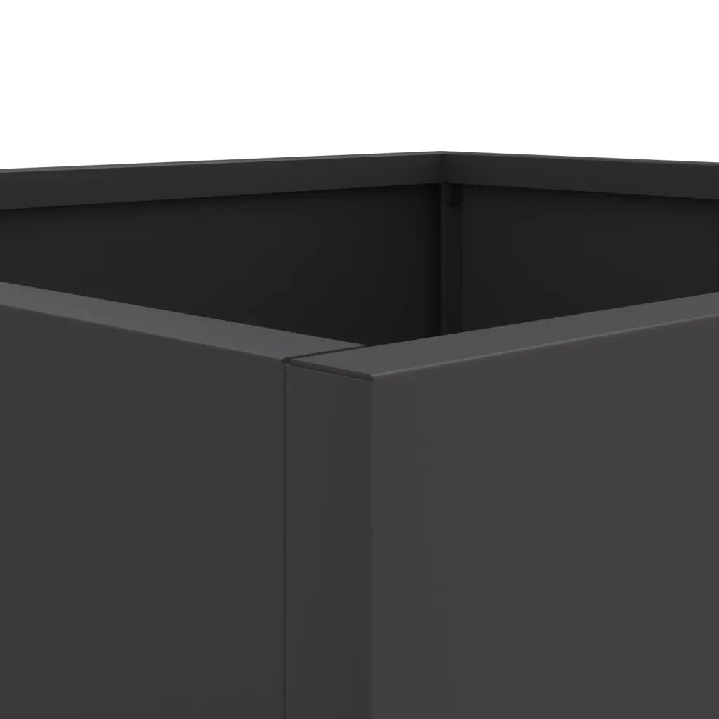 Fioriera | Cassetta per fiori | Vaso Nera 32x30x29 cm in Acciaio